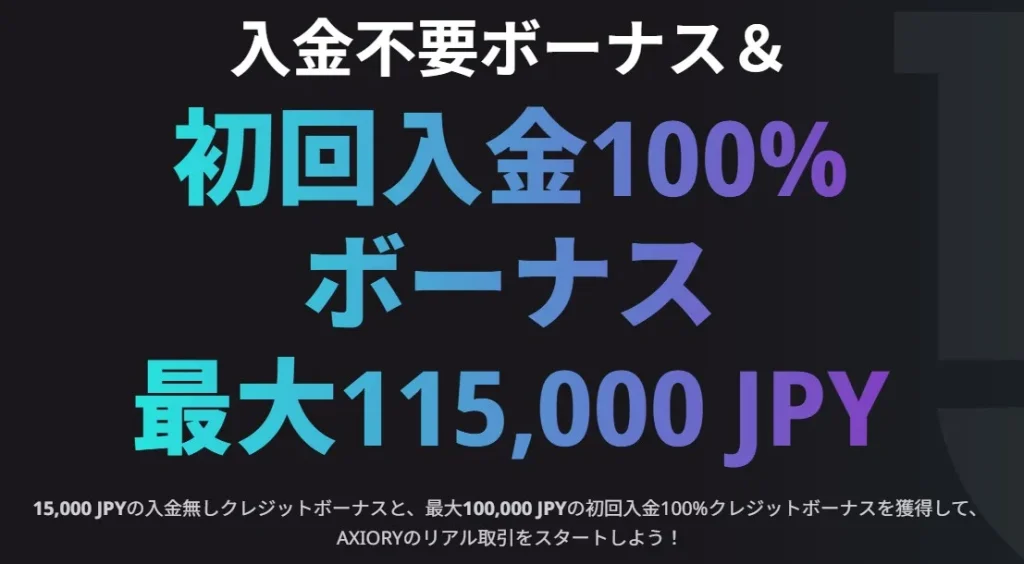 AXIORY|15,000円の口座開設ボーナス※期間限定
