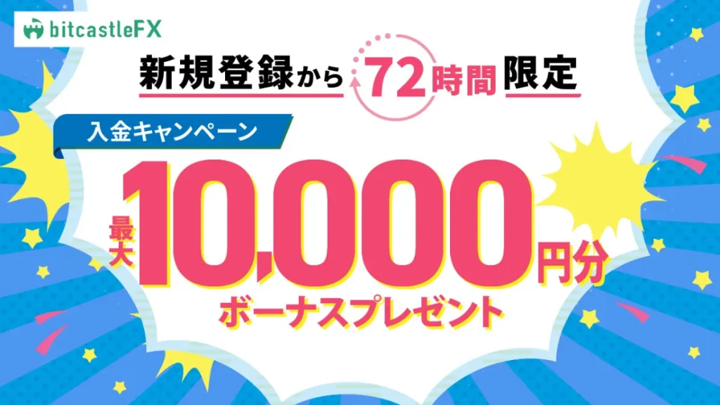 bitcastleFX｜1万円+最大200%の入金ボーナス