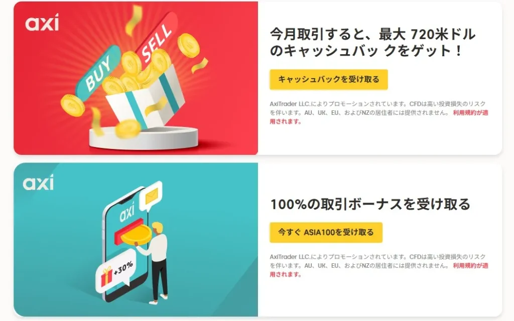 海外FXボーナス15位:Axi