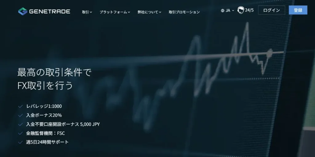 GeneTrade|5,000円の口座開設ボーナス