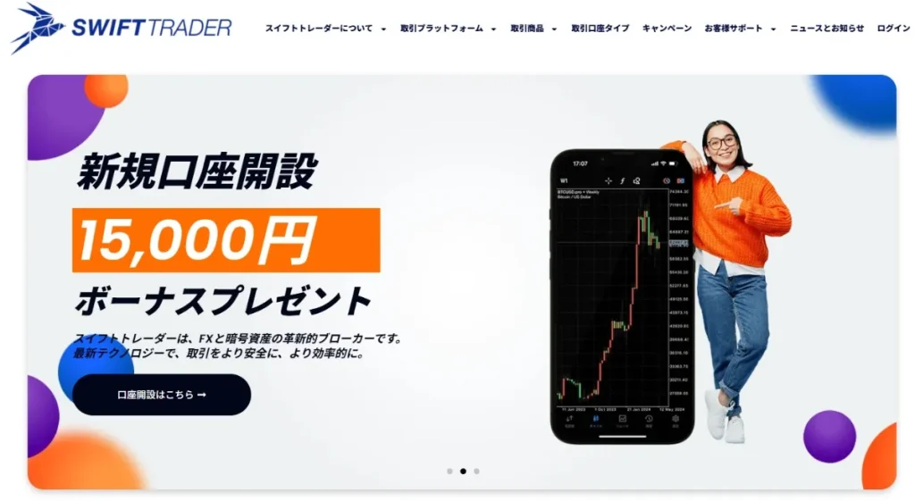 SwiftTrader|15,000円の口座開設ボーナス